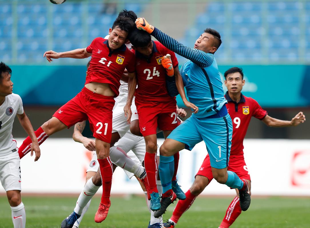 中国足球vs老挝足球比赛