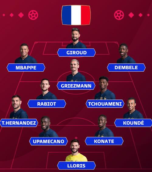 法国vs丹麦第一球员名单