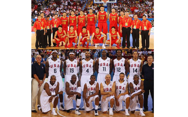 篮球中国男篮vs美国联队