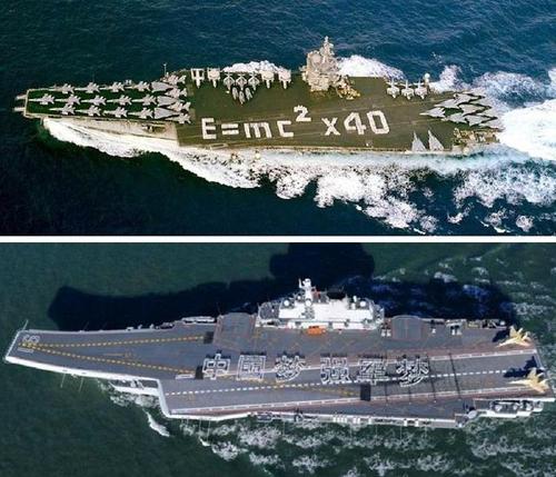 美国航母vs中国双航母